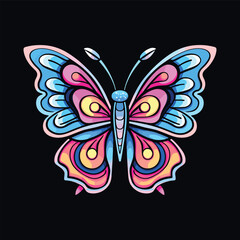 Colorfull illustration vector of  butterfly