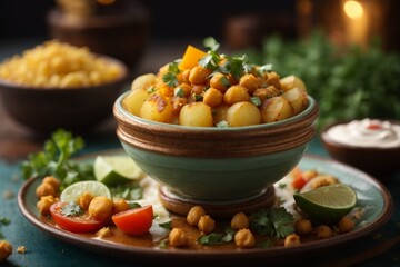 bowl of beans (Chaat)