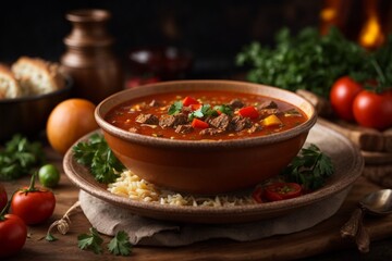 tomato soup with vegetables (Goulashsuppe)