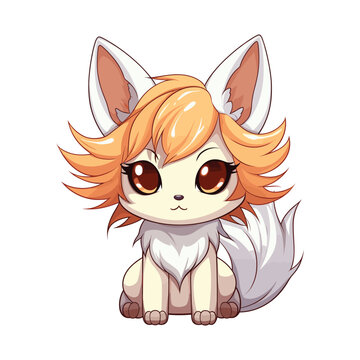 Colorfull illustration vector of  cute fox