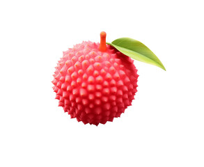 Lychee on isolated on transparent png background. Generative ai