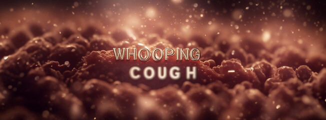 whooping cough disease bacterial virus - obrazy, fototapety, plakaty