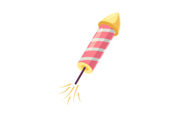 Firecracker New Year Party Sticker