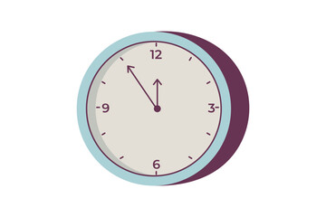 Wall Clock New Year Sticker