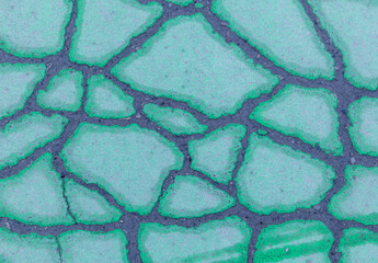 Fototapeta premium Pattern of the surface of cracked painted pavement