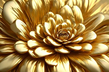 3d gold flower