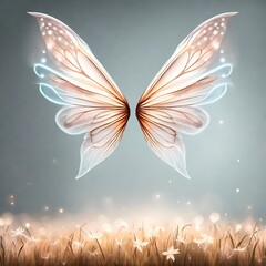 Fairy Wings Isolated on Transparent Background  - obrazy, fototapety, plakaty