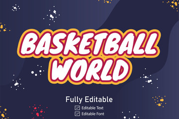 basketball gaming text effect