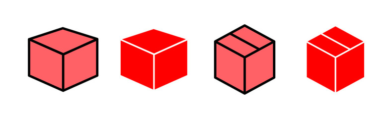 Box icon set illustration. box sign and symbol, parcel, package