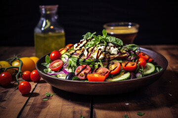 fitness diet salad concept