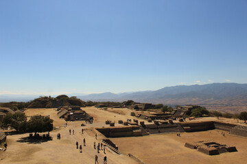 Archeological site in Monte Alban Oaxaca Mexico