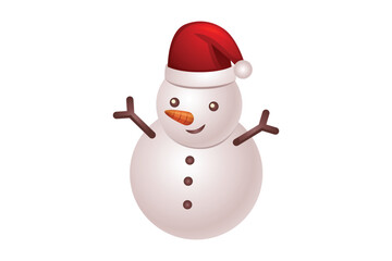 Cute Snowman Christmas Sticker Design