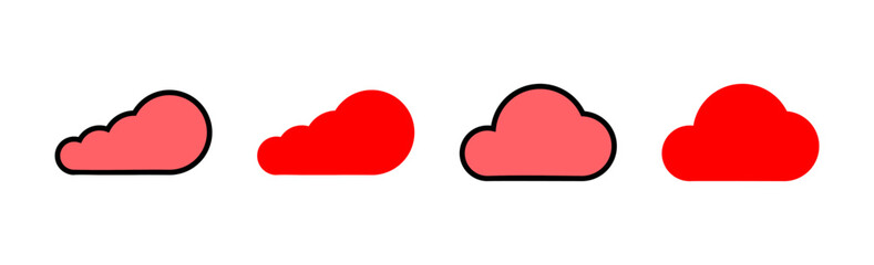 Cloud icon set illustration. cloud sign and symbol
