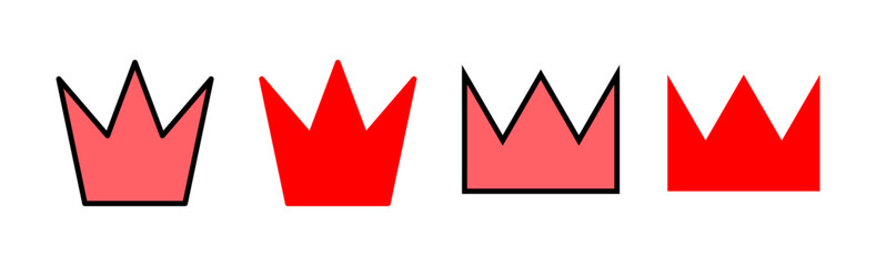 Crown icon set illustration. crown sign and symbol