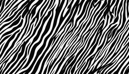 Black and white zebra skin texture background. Animal skin pattern.