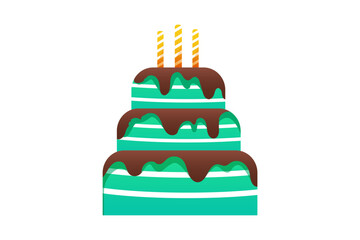 Happy New Year Cake Sticker