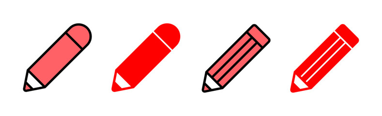 Pencil icon set illustration. pen sign and symbol. edit icon vector