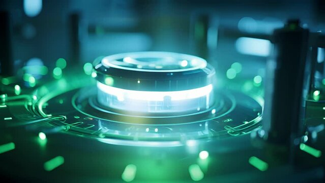 Closeup of a laboratory experiment producing a controlled burst of gamma rays, showcasing the potential applications and dangers of this type of radiation.