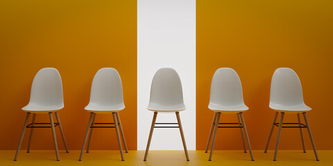 Background of the concept of interviewing for a job, 3d rendering