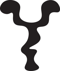 Melted Letter Y Vector Icon Illustration