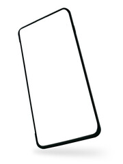 Smart phone mock up, empty blank gadget device screen template, cut out isolated