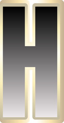 Gradient Alphabet letter H