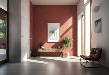 photo modern style entryway interior ai generated