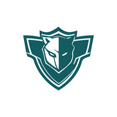 Shield with Devil Mask Logo