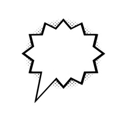 Speech bubble, round quote frame, black and white, dots, transparent background	