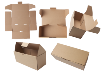 Cardboard box die-line die-cut mock up template, cut out