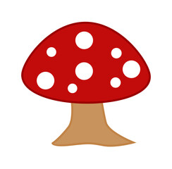 red mushroom isolated illustration vector design