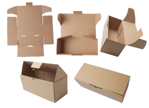 Cardboard box die-line die-cut mock up template, cut out