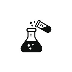 Test tube icon isolated on transparent background. Chemical icon. Laboratory icon