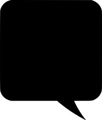 Naklejka premium Speech bubble silhouette icon vector illustration. Comic bubble symbol hand drawing design element