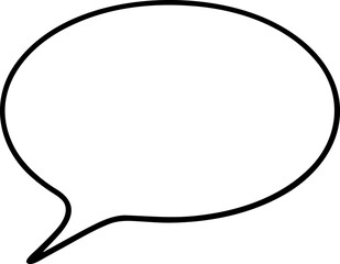 Speech bubble outline icon vector illustration. Comic bubble symbol hand drawing design element