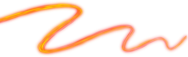 Abstract  orange light trail Wave effect