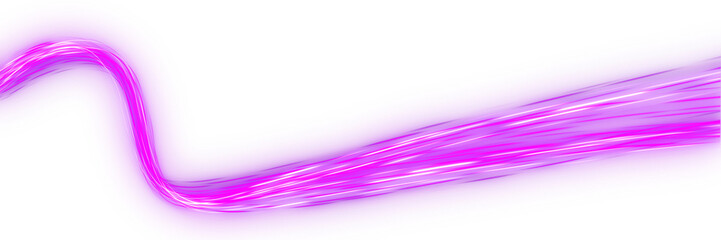 Purple light trail line wave effect