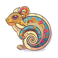 Colorfull illustration vector of  chameleon