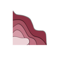 Abstract paper cut color corner 