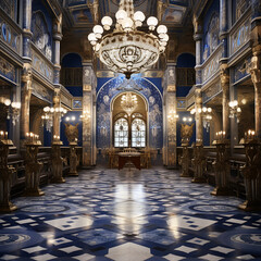 Obraz premium Synagogue, Interior, Decorated