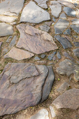 Streets of cobblestone on  colonial and historic city of Tiradentes,  Minas Gerais state, Brazil.