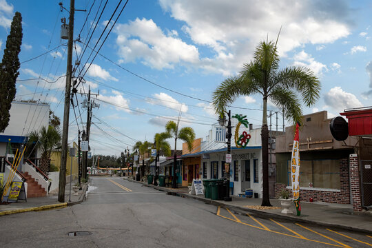 Street scenes in Tarpon Springs, Florida, USA