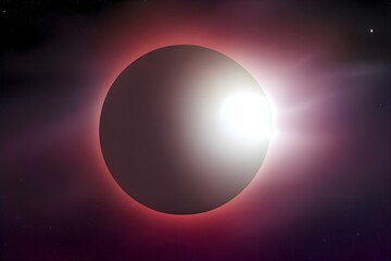 the wonderful eclipse in the black sky