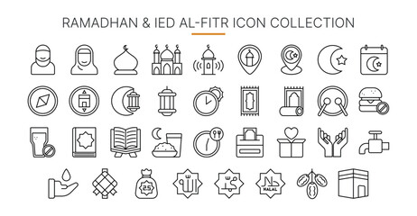Ramadan Icon Pack suitable for website or apps icon purpose poster or social media