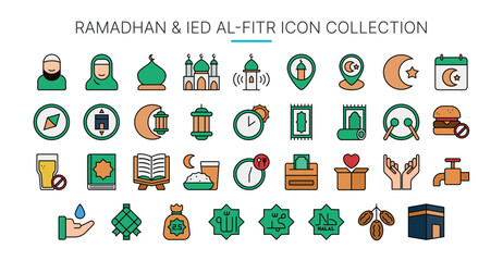 Ramadan Icon Pack suitable for website or apps icon purpose poster or social media