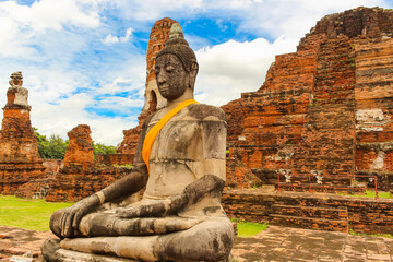 Sukhothai Wat Mahathat Buddha statues at Wat Mahathat ancient capital