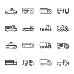 Transport icons set