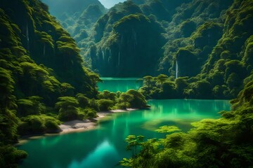 A dense rainforest is an intricate tapestry of life, from the forest floor to the canopy.