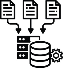 gathering data icon vector