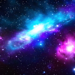 Galaxy overlay, abstract and stars in outer space. Fantasy of cosmos and universe.